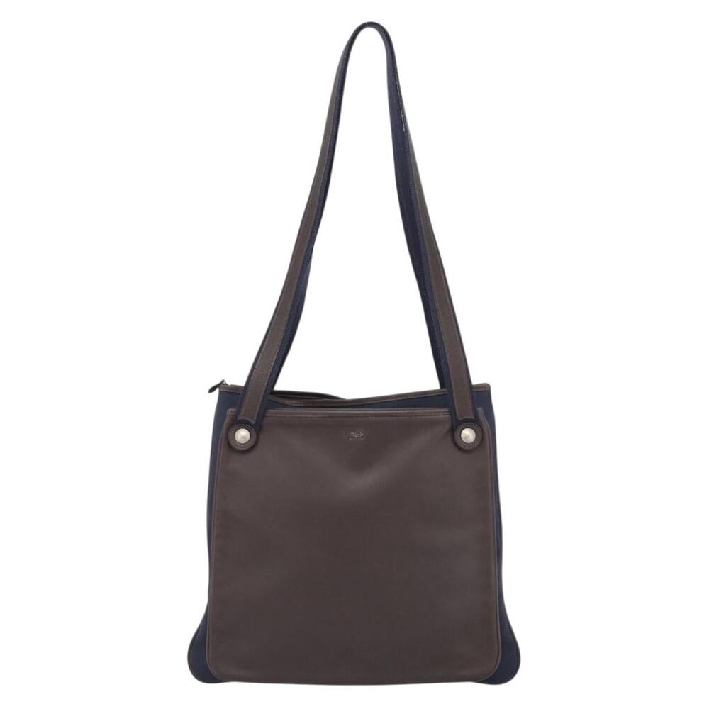 Hermes Leather Mrs. Hippie Shoulder Bag Blue